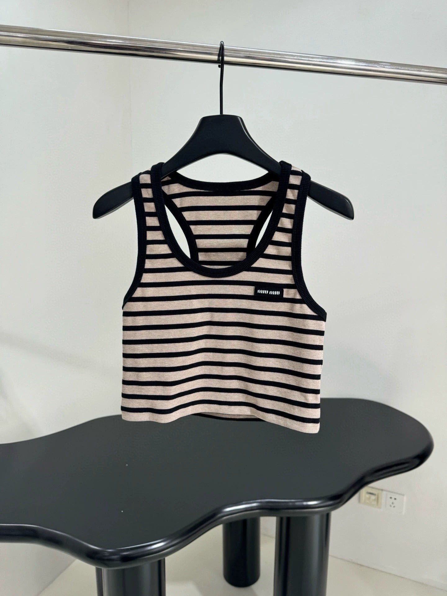 25SS New Wool Blended Striped Vest