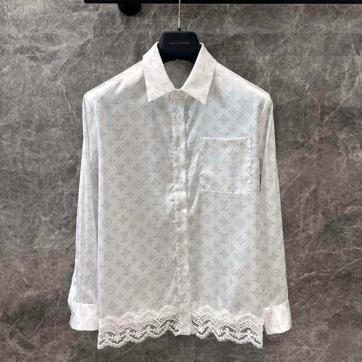 Lace Four-Leaf Clover Element Print Shirt & Shorts Set