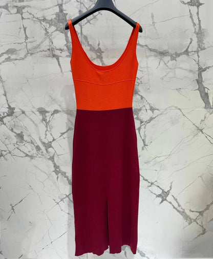 Elegant & Sexy Slim-fit Color-block Sleeveless Dress