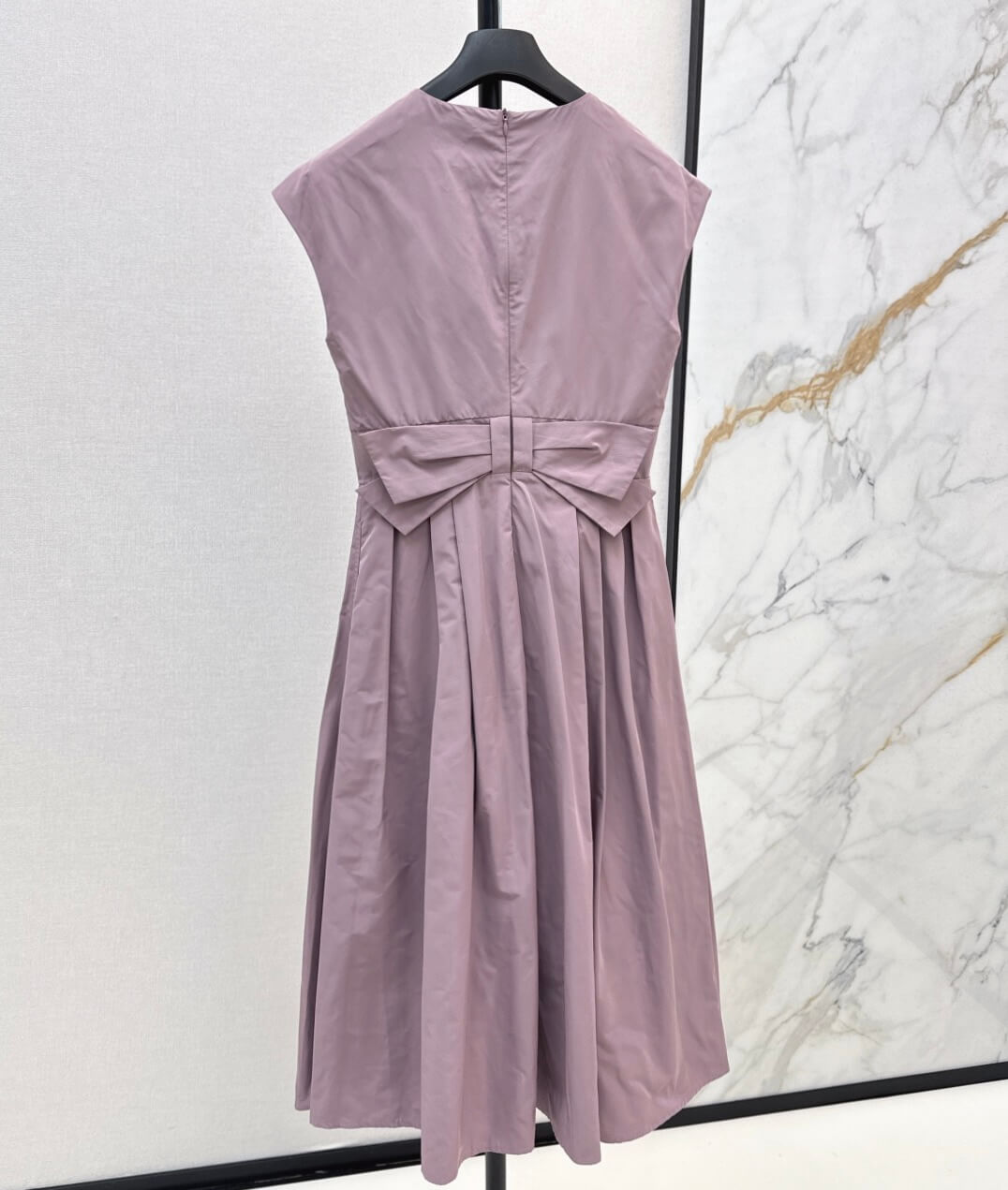 Draped Back-Detail Midi Dress