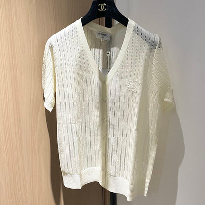 Breathable Fashion Cardigan with Logo Accents