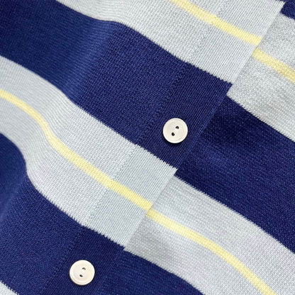 Color-Blocked Stripe Knit Blazer