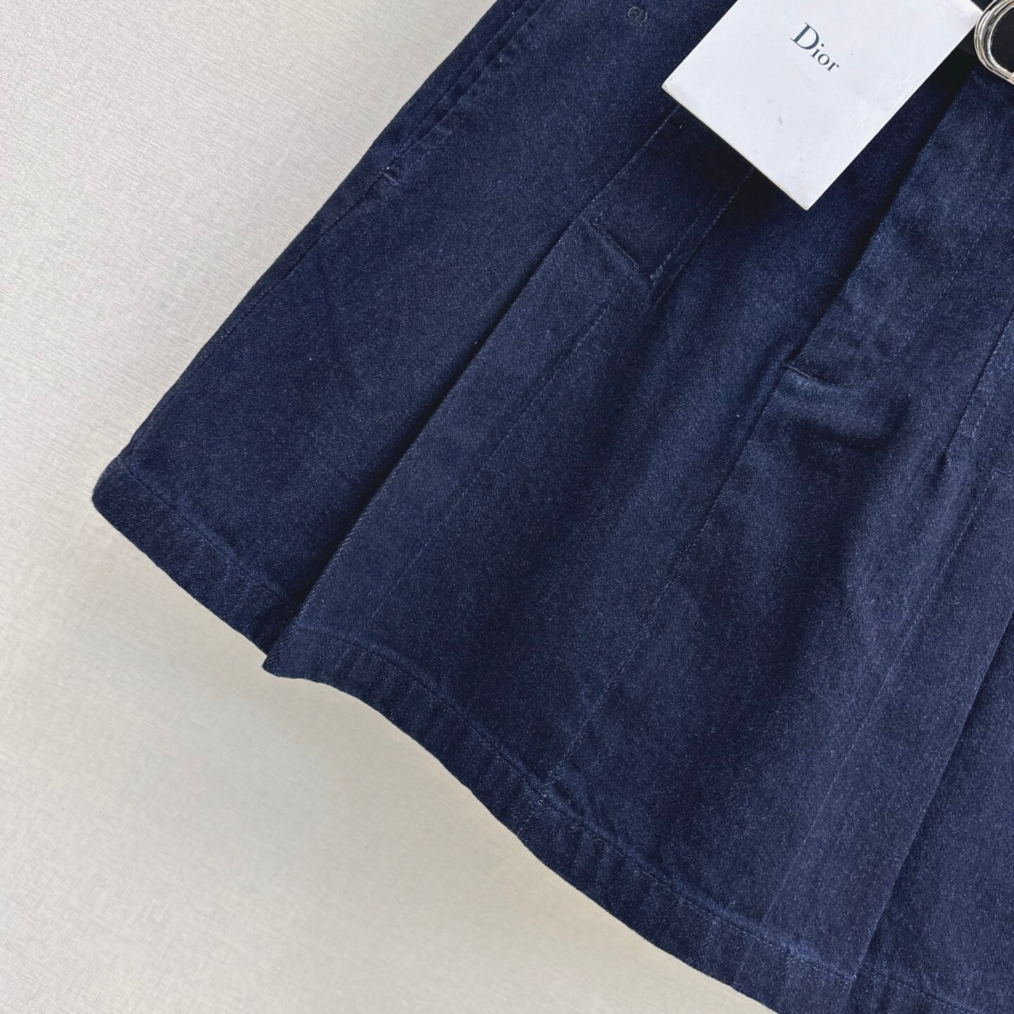 Tailored Denim A-Line Skirt