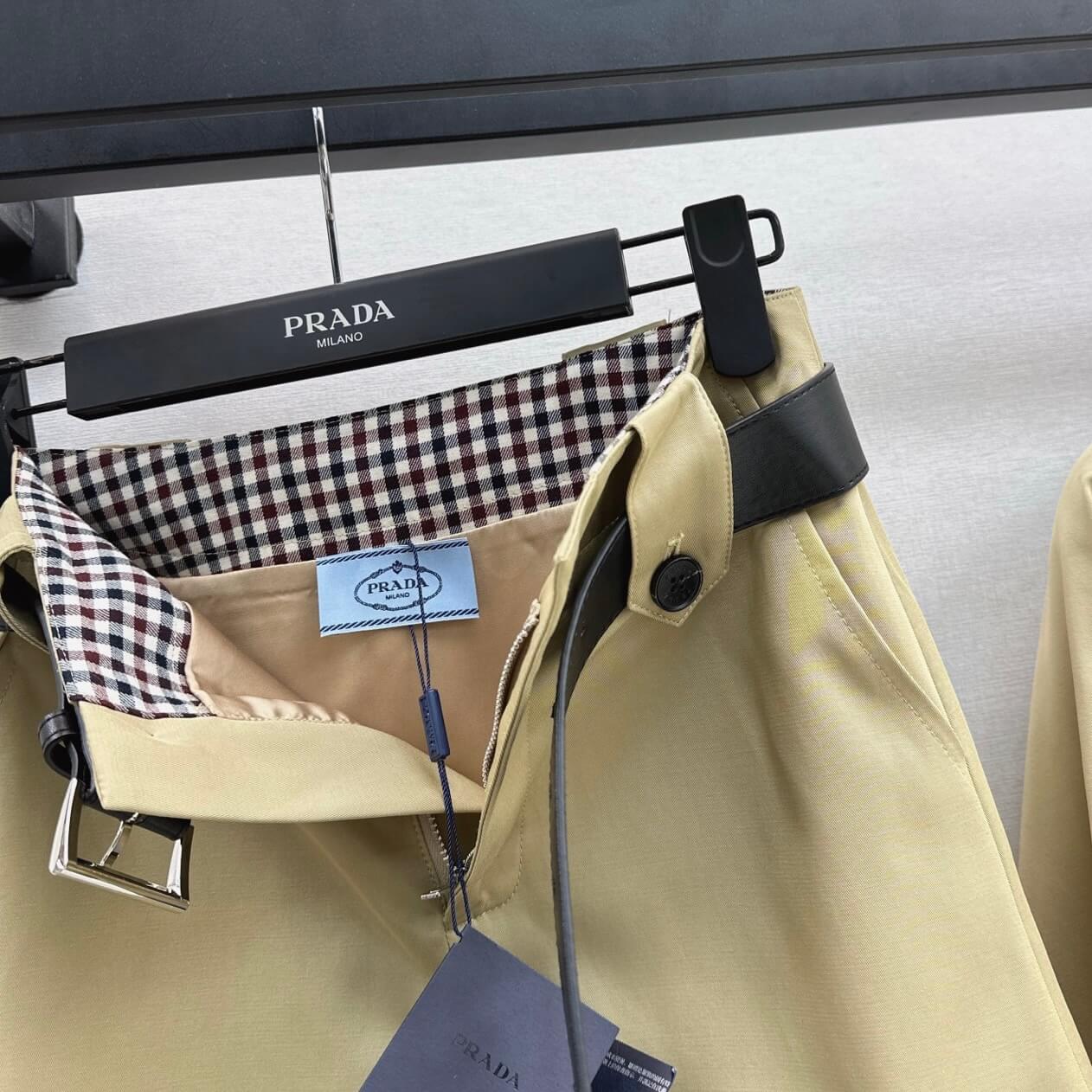 Vintage Utility Mini Skirt in Trench Fabric