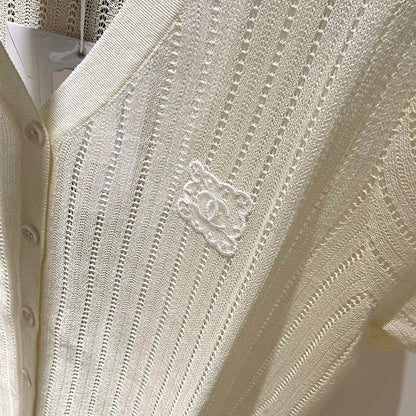 Breathable Fashion Cardigan with Logo Accents