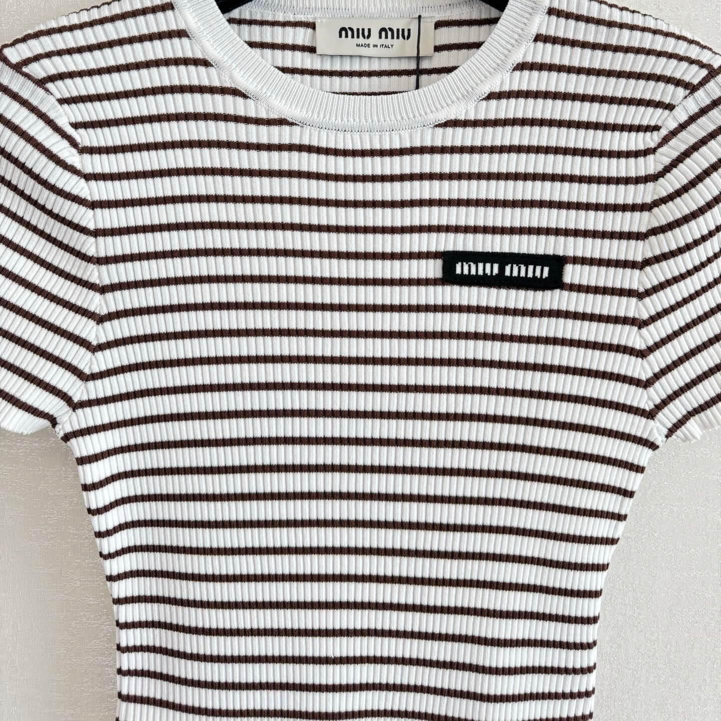 Simple Style Fitted Knit Short Sleeve