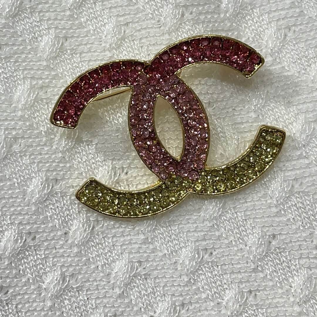 Colorful Diamond Brooch Round-Neck Vest Dress