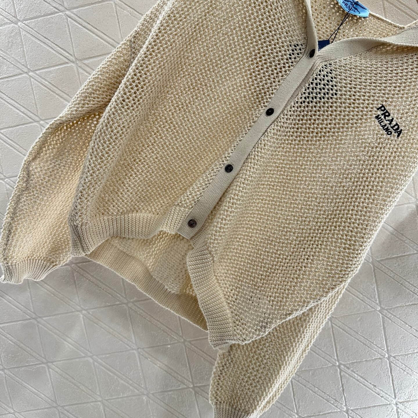 Retro Open-Knit Hooded Cardigan