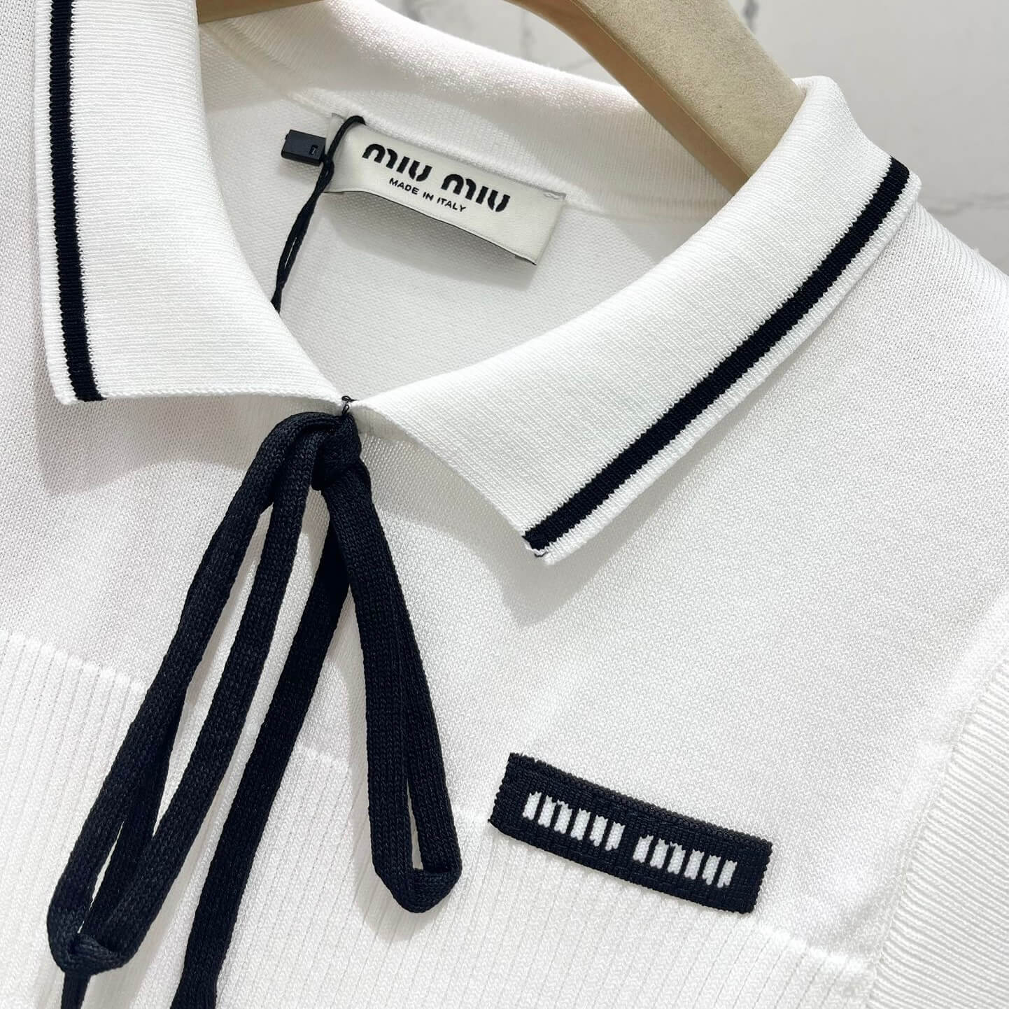 Nautical Tie-Waist Bell-Sleeve Knit Dress