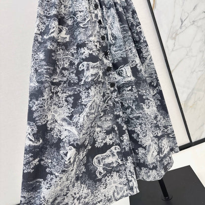 Minimalist Jungle Print Strappy Dress