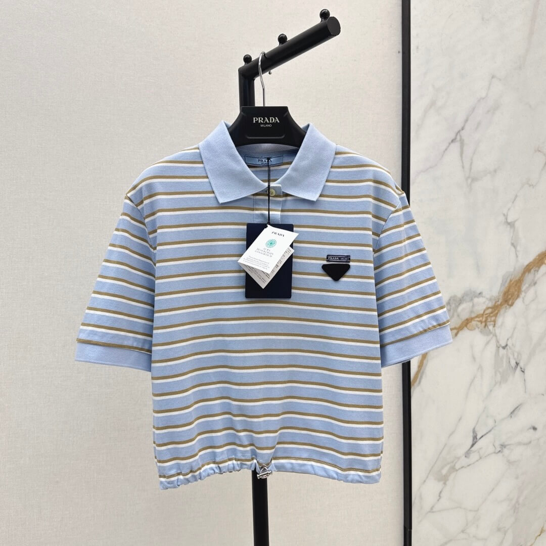 Striped Adjustable Hem T-Shirt