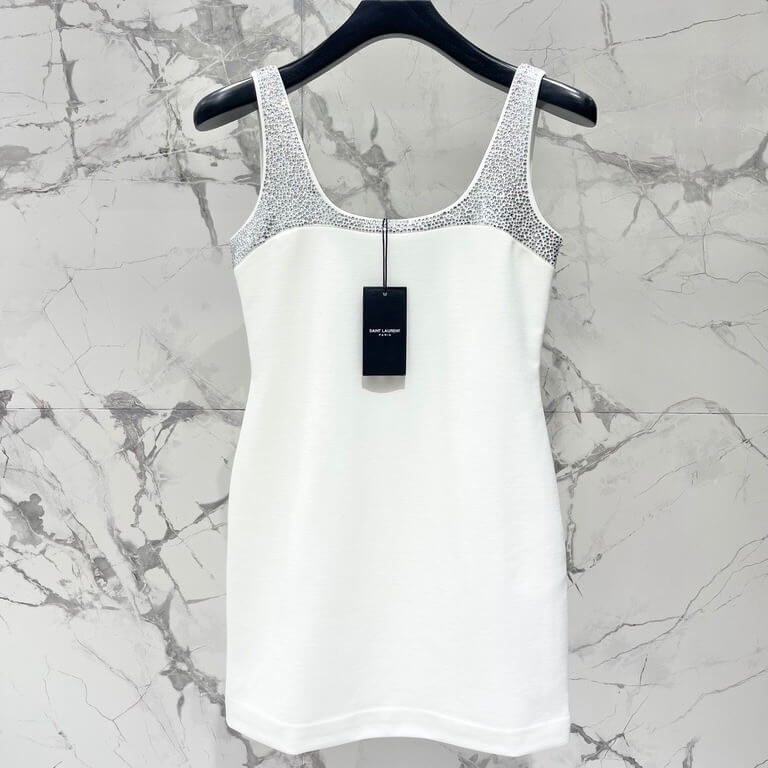 Sequin-Studded Cutout Mini Dress