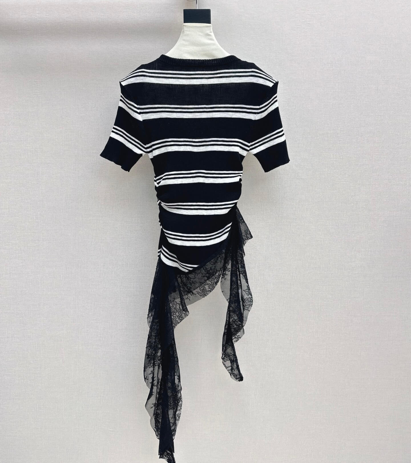 Deconstructed Lace-Knit Tee