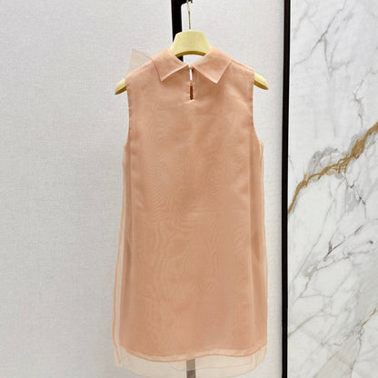 Sweetheart Neckline Dress with Bow-Tie Ribbon & Crystal Embellishments