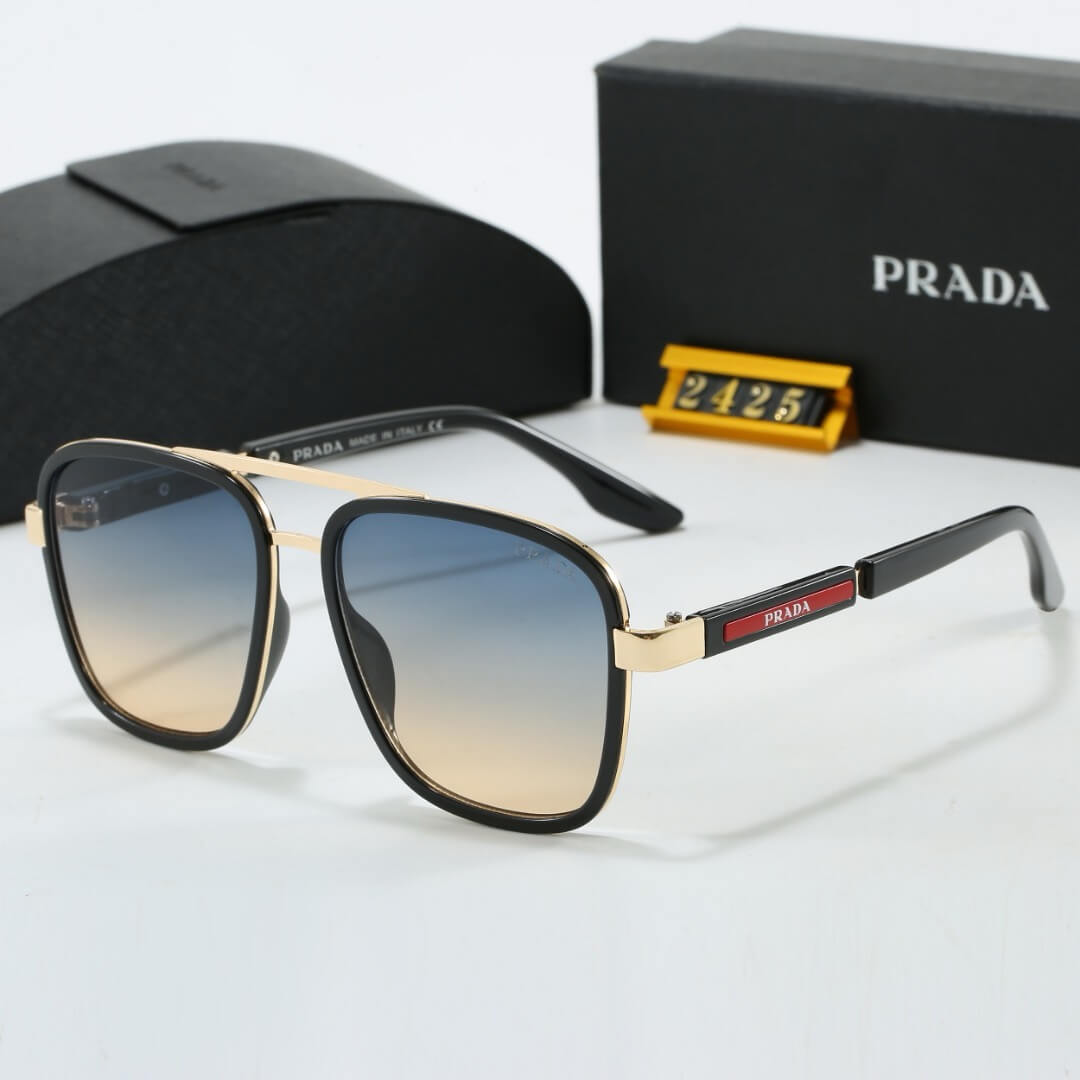 Red Stripe Letter Sunglasses