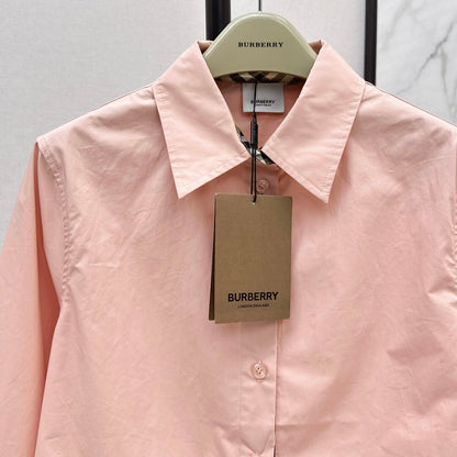 Cuff Plaid-Patch Embroidered Shirt