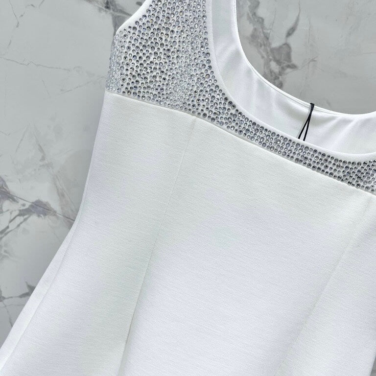 Sequin-Studded Cutout Mini Dress