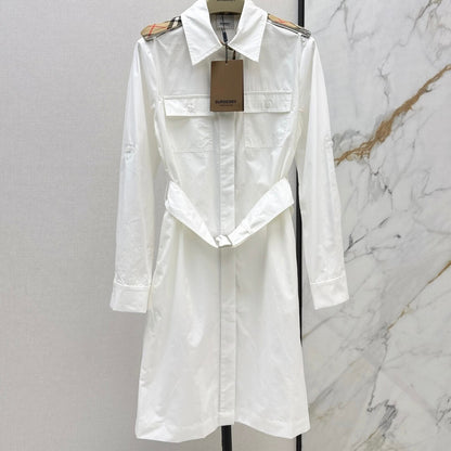 Cuff Plaid-Patch Embroidered Dress