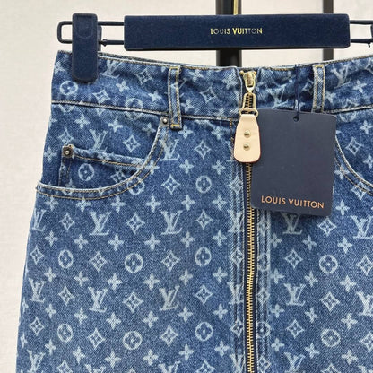 Utility Zip-Front Denim Mini