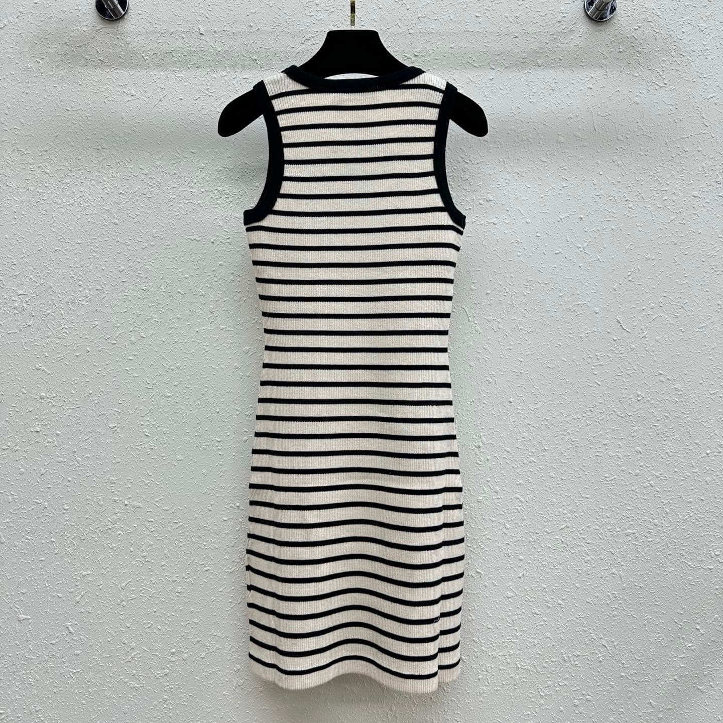 Classic Versatile Striped U-Neck Vest Dress