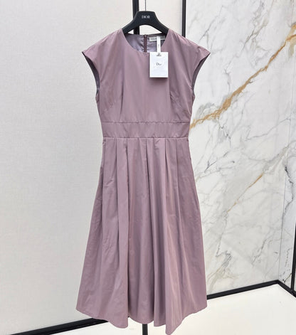 Draped Back-Detail Midi Dress