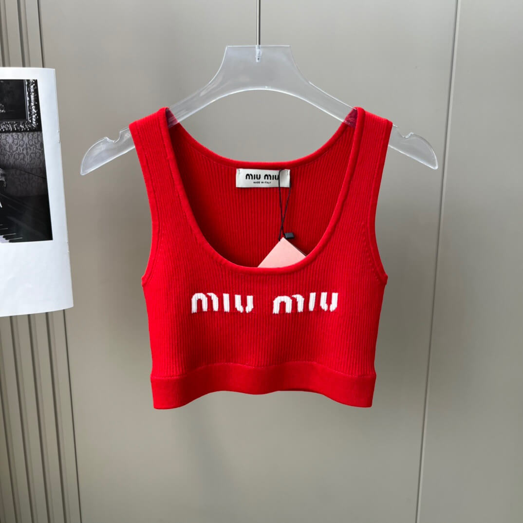 Vibrant Cropped Embroidered Knit Vest