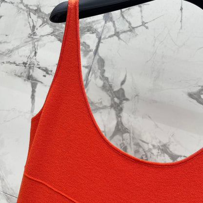 Elegant & Sexy Slim-fit Color-block Sleeveless Dress