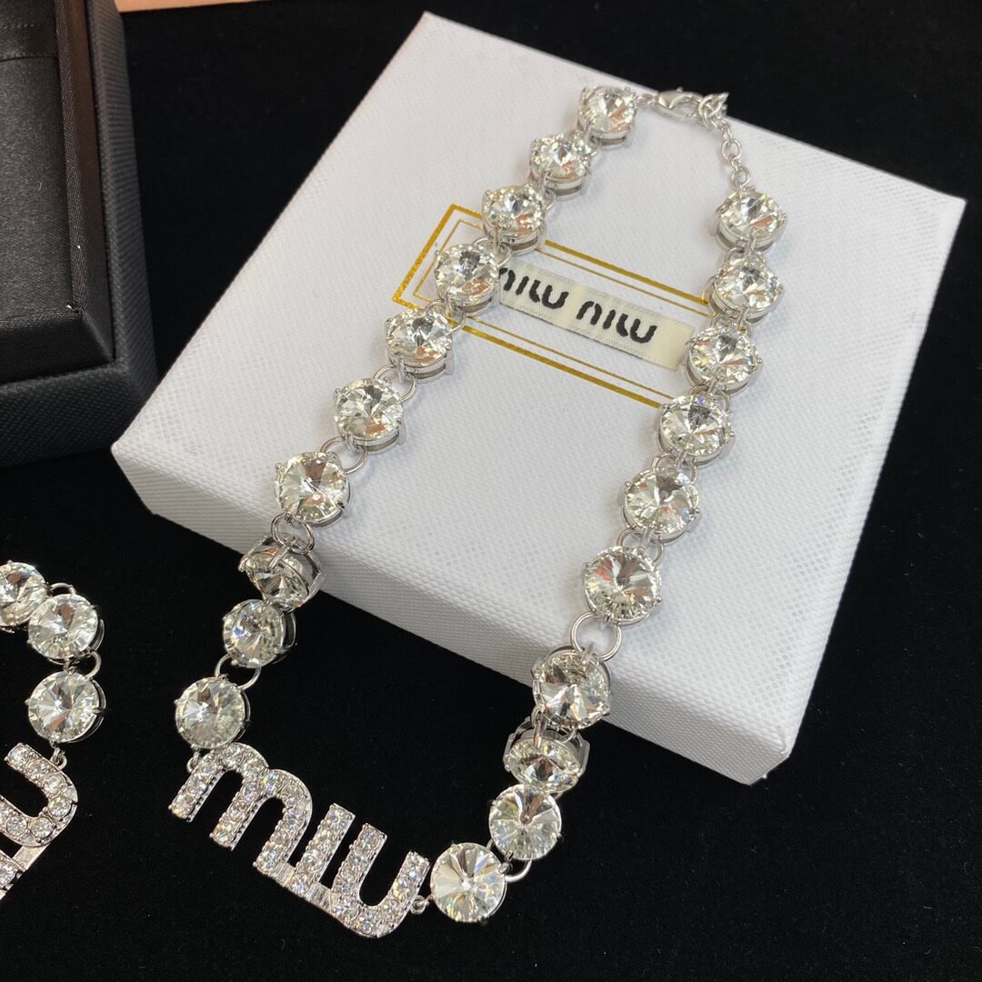 Elegant Diamond Chain Necklace & Bracelet Set
