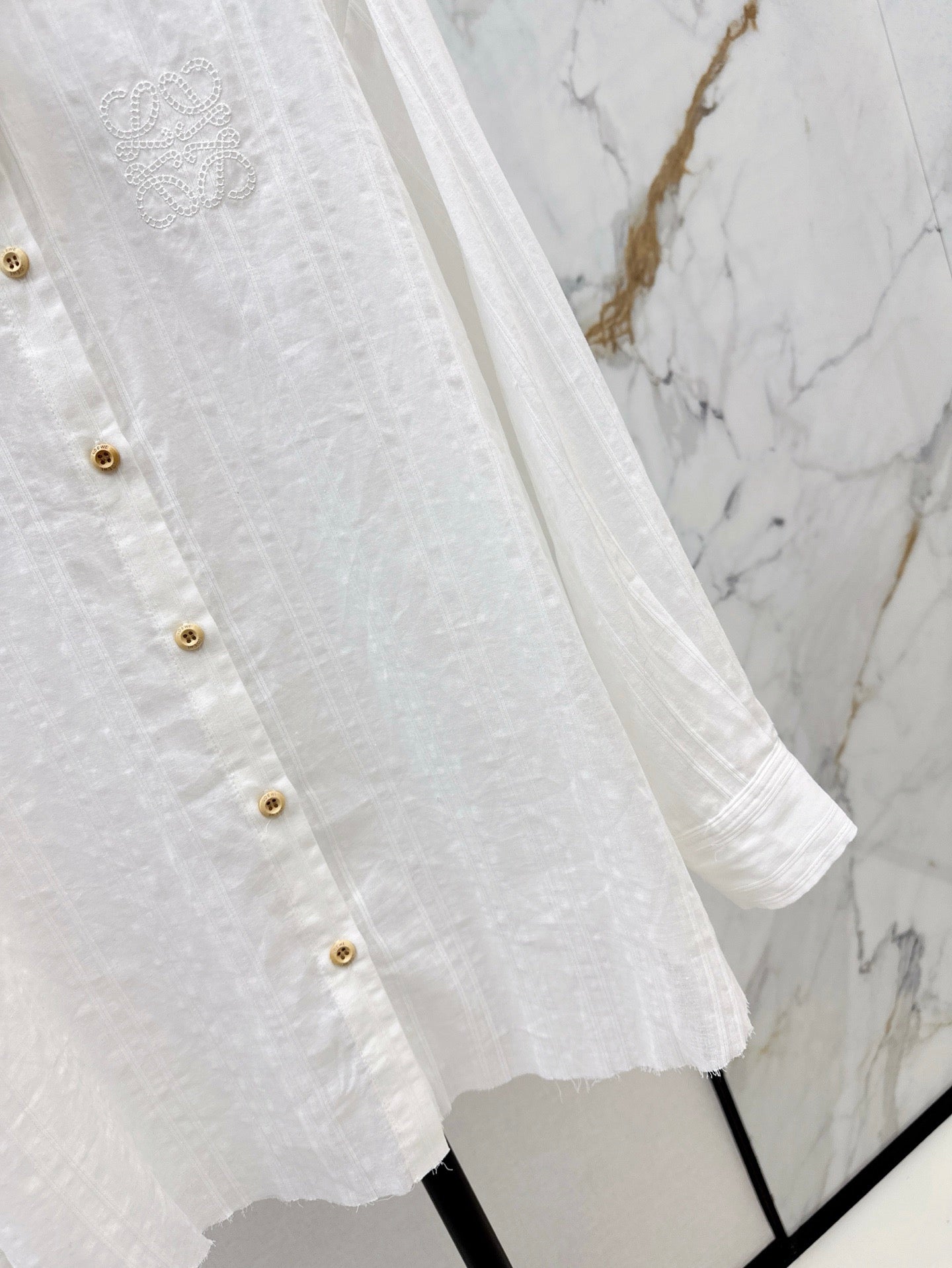 Lo 25ss jacquard buttons shirt