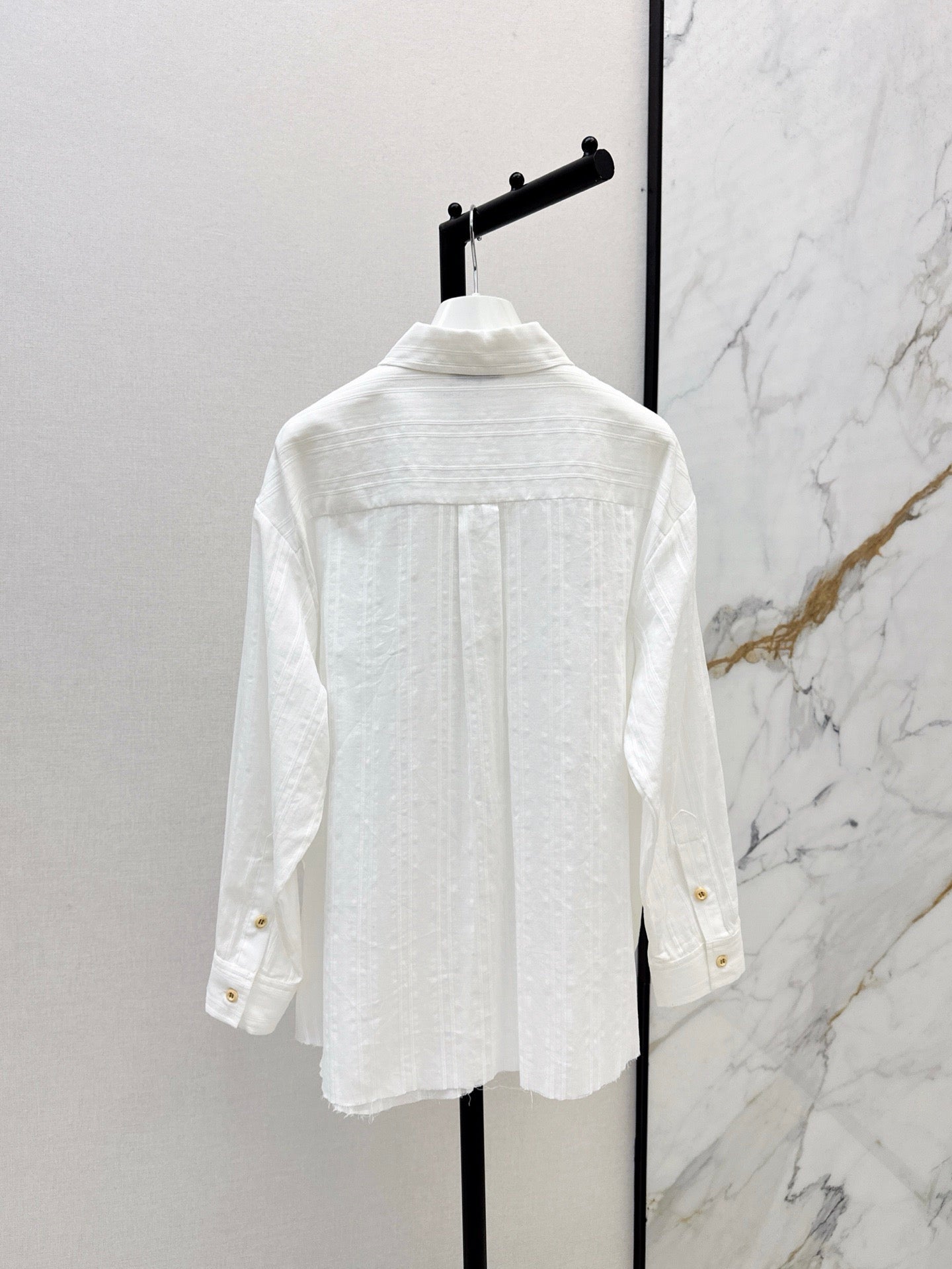 Lo 25ss jacquard buttons shirt