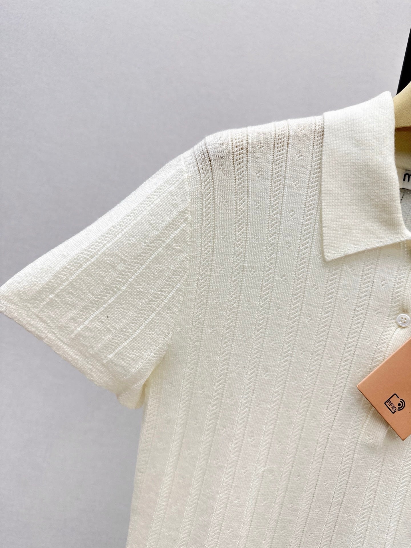 m 25ss knitted polo shirt