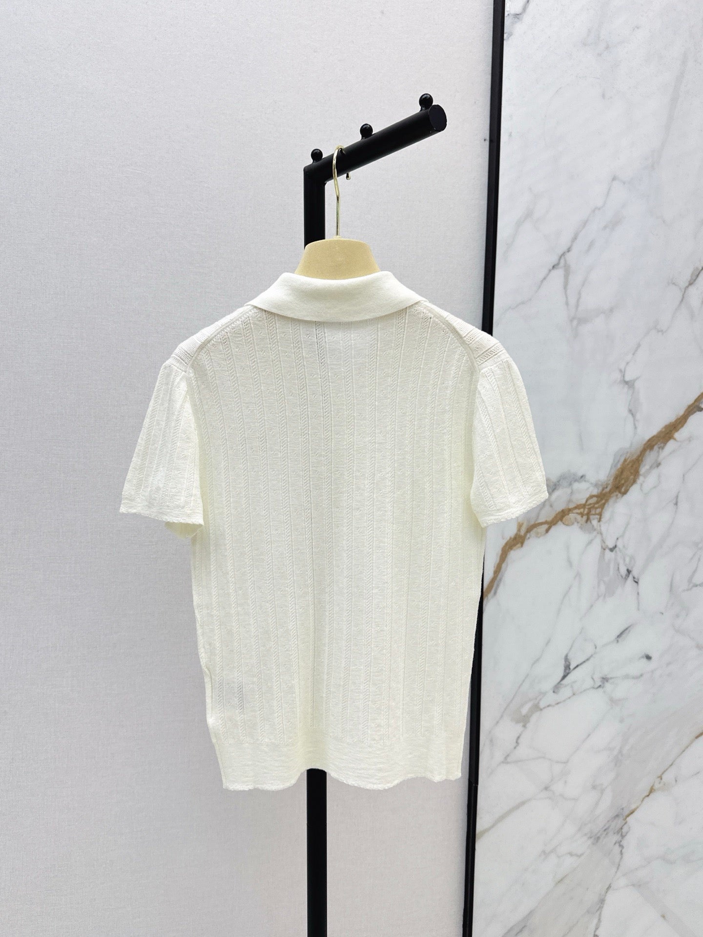 m 25ss knitted polo shirt