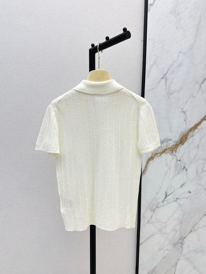 m 25ss knitted polo shirt