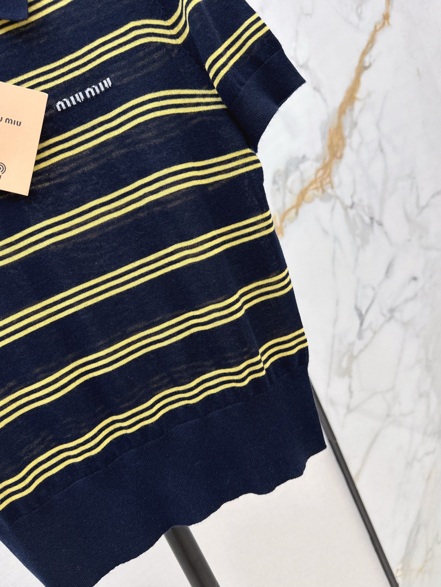 m 25ss knitted polo shirt