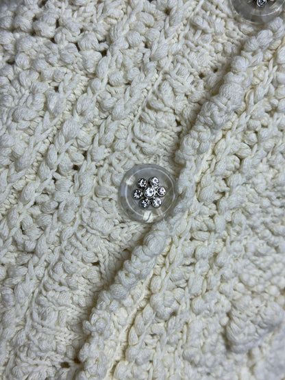 hollow woven cardigan