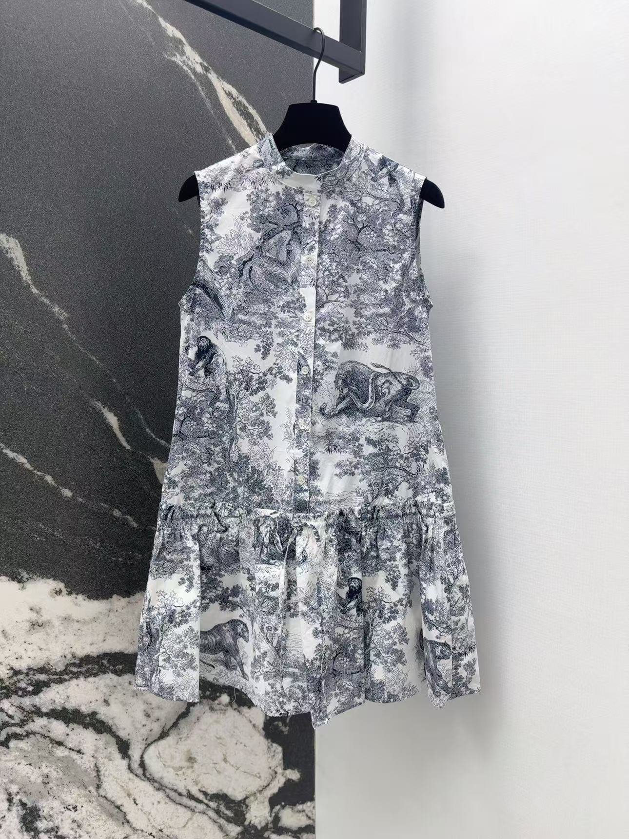 D printed shirt dress