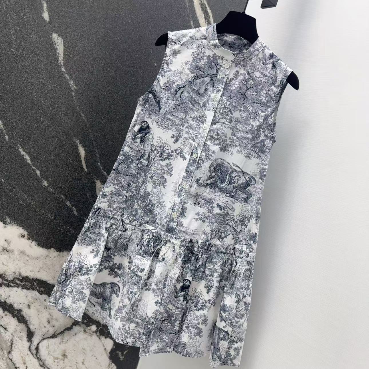 D printed shirt dress