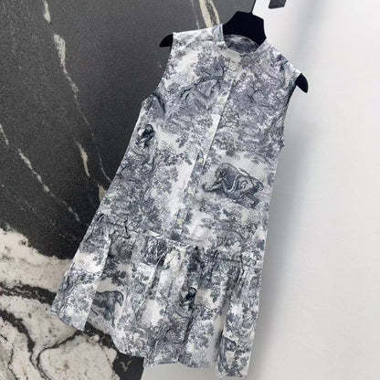 D printed shirt dress