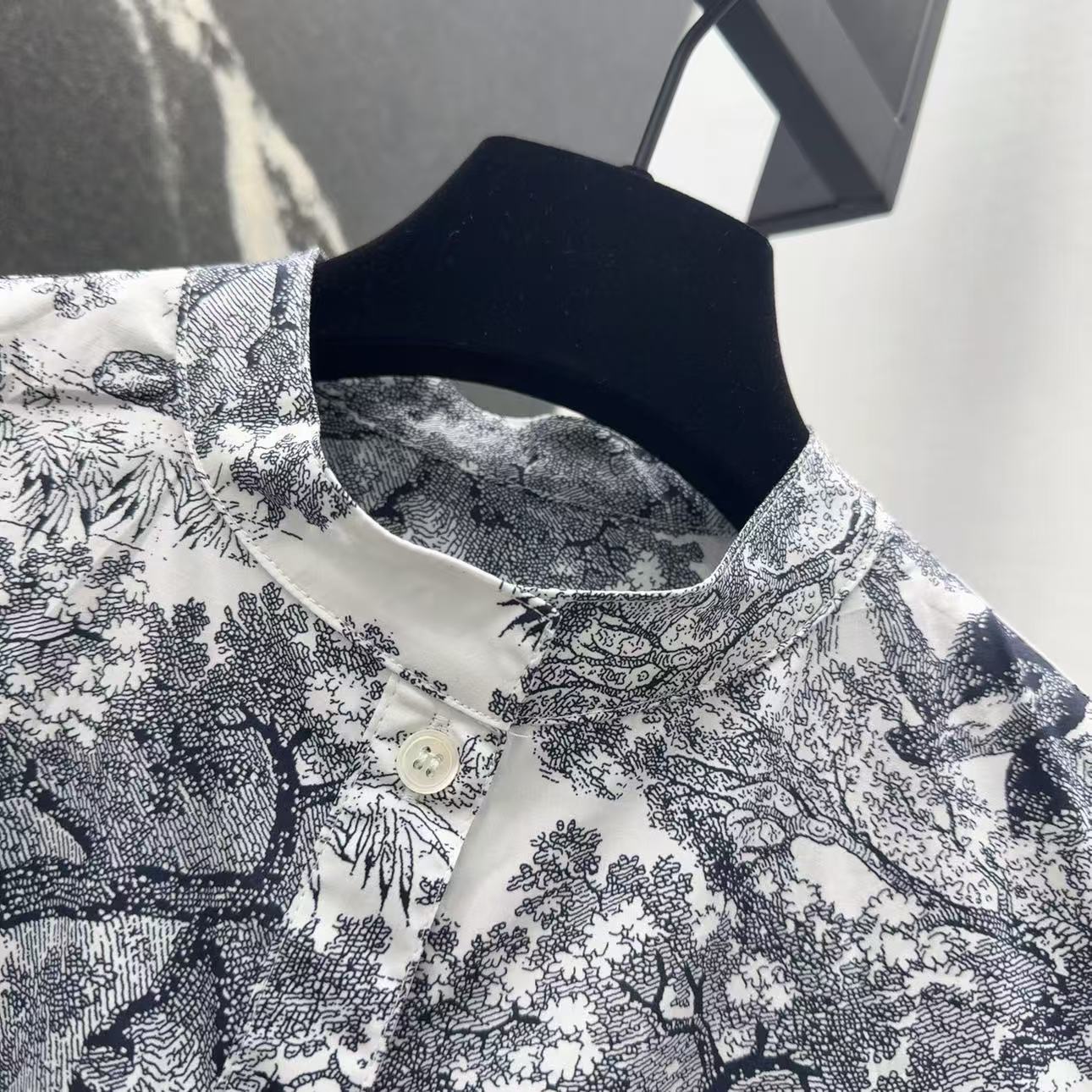 D printed shirt dress