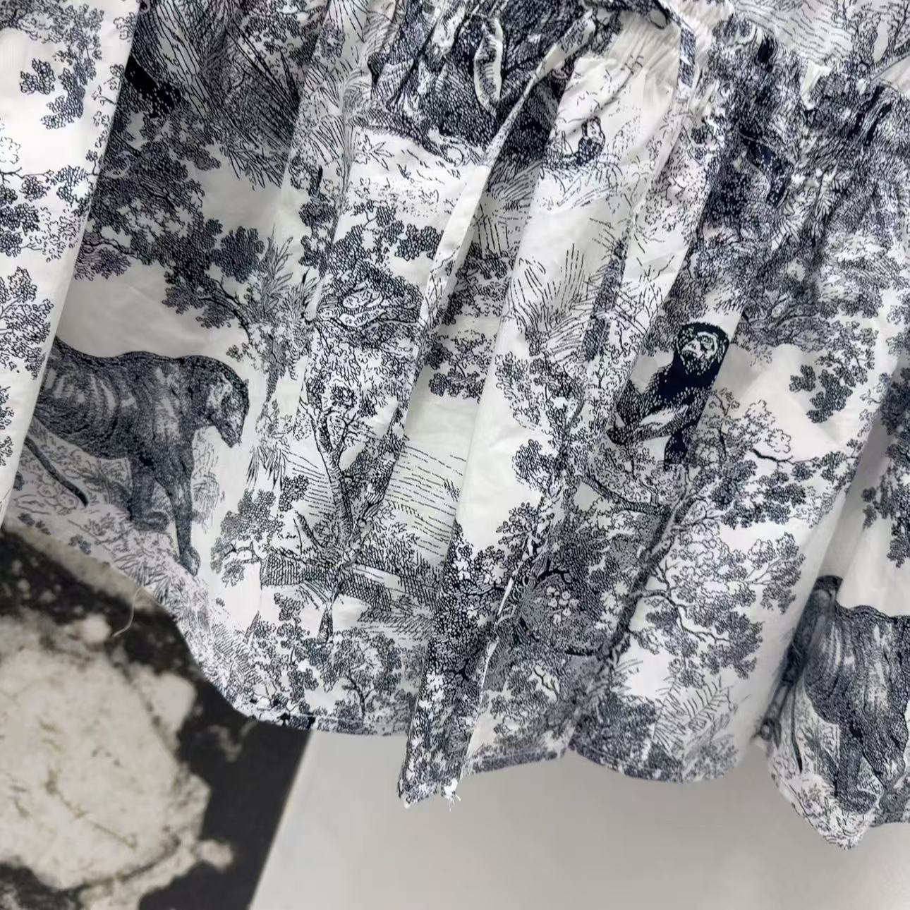 D printed shirt dress