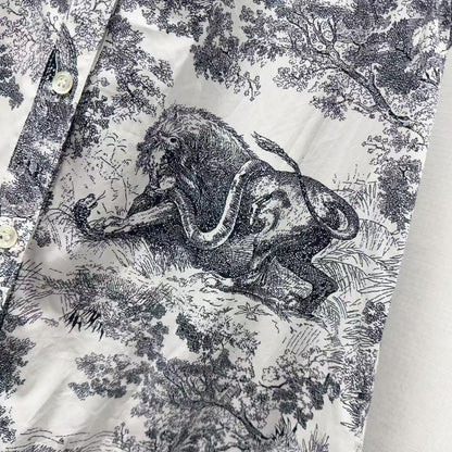 D printed shirt dress