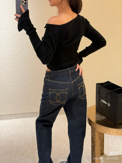 25ss embroidered jeans
