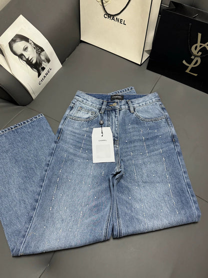 25fw Hot stamping straight leg jeans