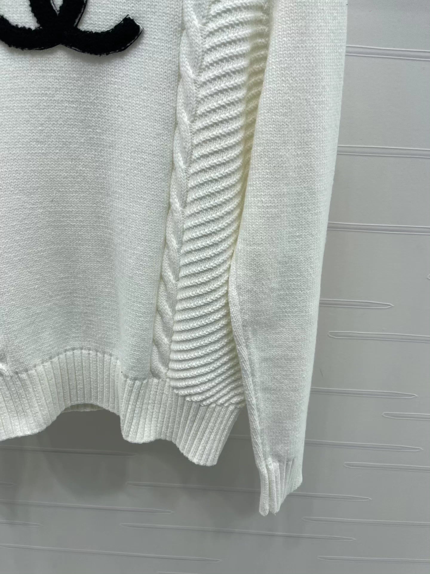 Letter knitted sweater