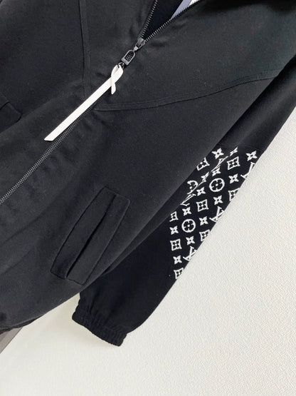 Vintage jacquard stand up collar cardigan