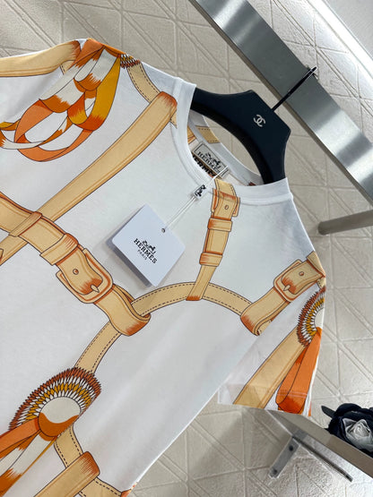 25fw Chain buckle printed T-shirt