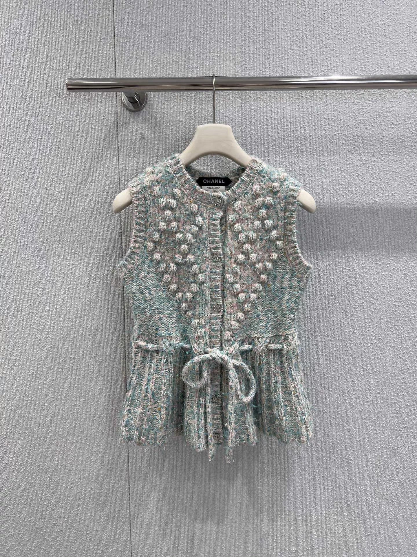 Handmade crochet lace cashmere vest