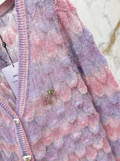 25fw Gradient Knitted Cardigan