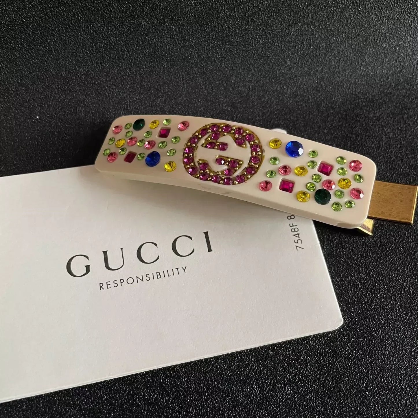 25 new Acetate duckbill clip with colored diamonds and rhinestone letters