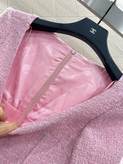 25fw Mid sleeve round neck dress